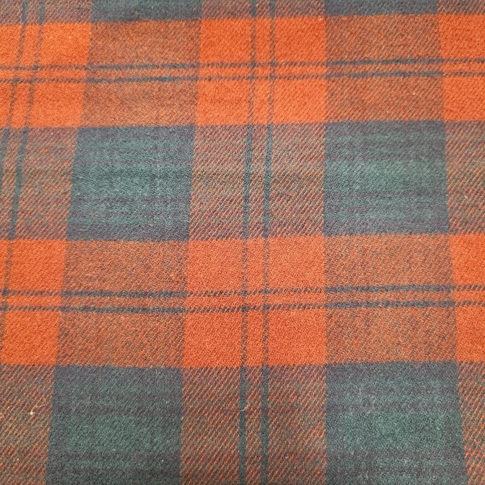 Christian Dior Monsieur Vintage Scarf Red Navy Plaid Cashmaire Acrylic Japan